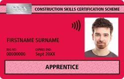 There is also a CSCS "Trainee" card and one for people undertaking Apprenticeships.