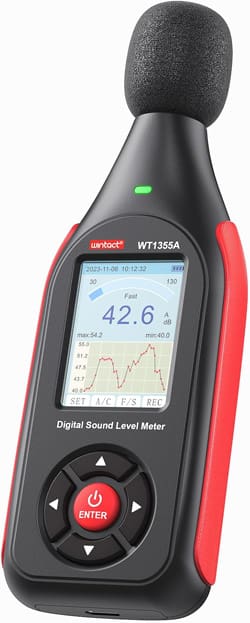 Noise measuring devices are readily available