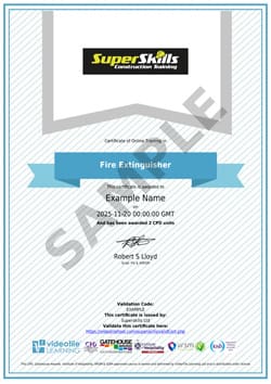 Online Fire Safety Training Course Certificate Online Fire Safety Training Course Certificate