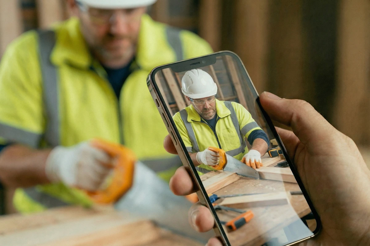 Recording Carpentry Work On A Mobile Phone For NVQ Assessment Evidence